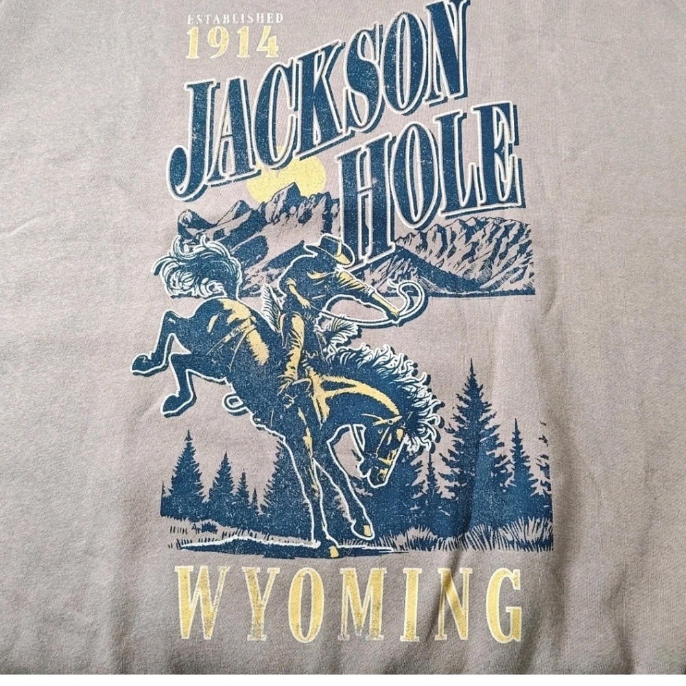 Jackson Hole Sweatshirt 2X XXL Brown Fleece Lined Cowboy Bronc Rider Western Nwt - Picture 5 of 8